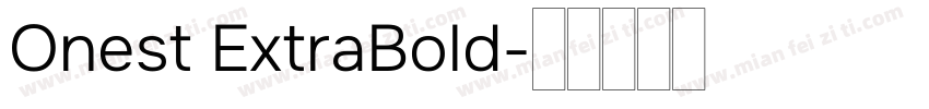 Onest ExtraBold字体转换